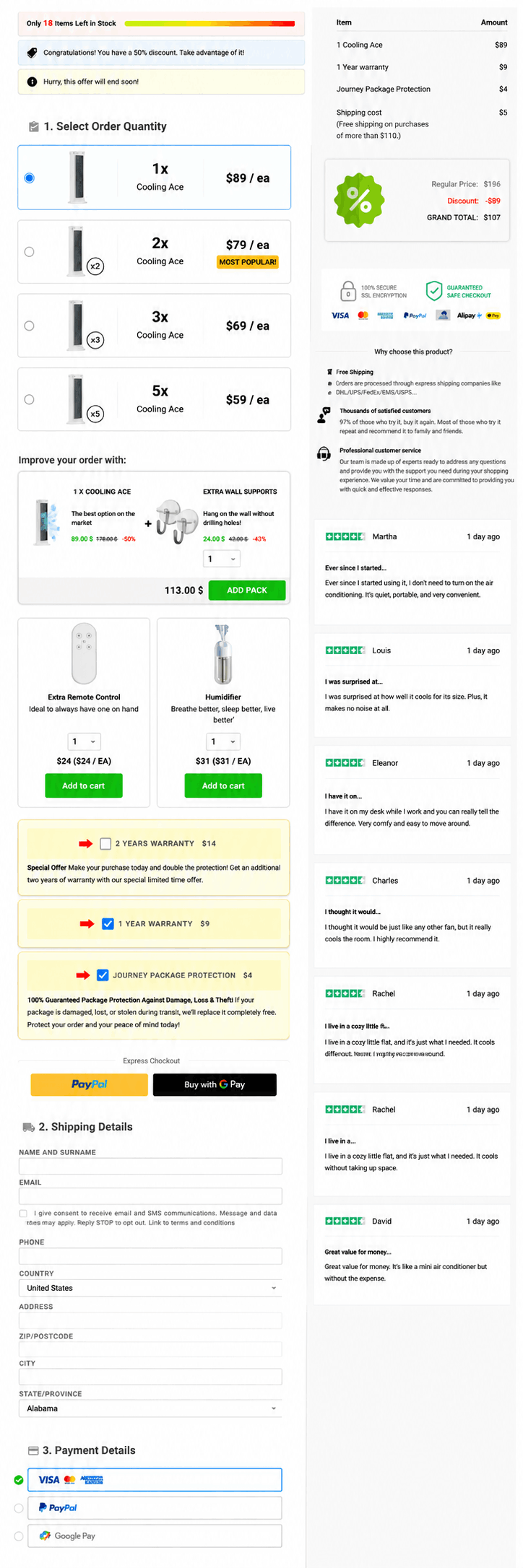 cooling ace order now